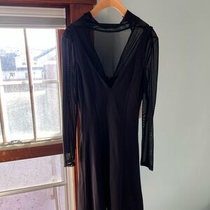 Anthropologie Black Long Sleeve Dress